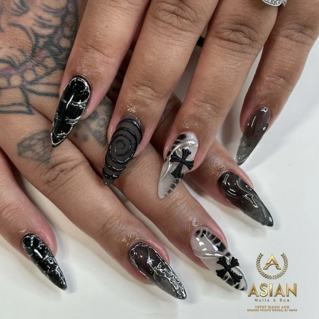 halloween nail art design